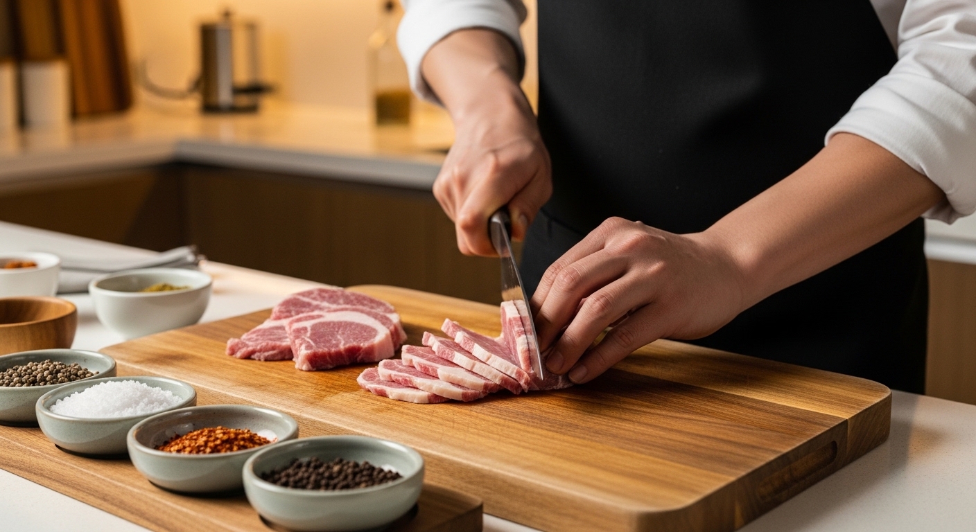돼지고기 준비와 밑간 팁