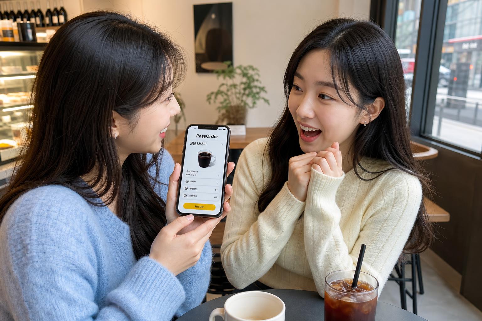 친구에게 커피 쏘기, 어떻게 할까요?