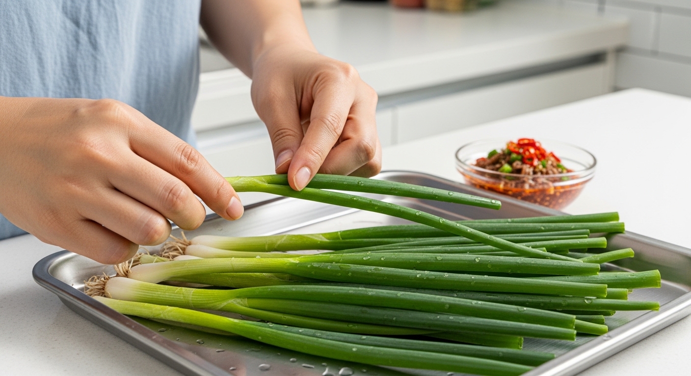 간단하게 쪽파 절이기: 액젓 활용 황금 비율
