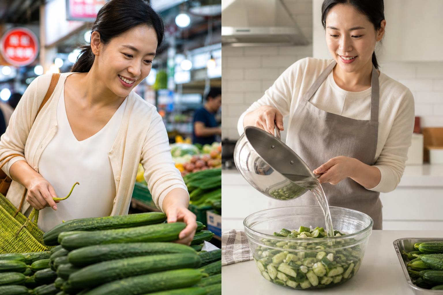 아삭한 오이 고르기부터 절이기까지