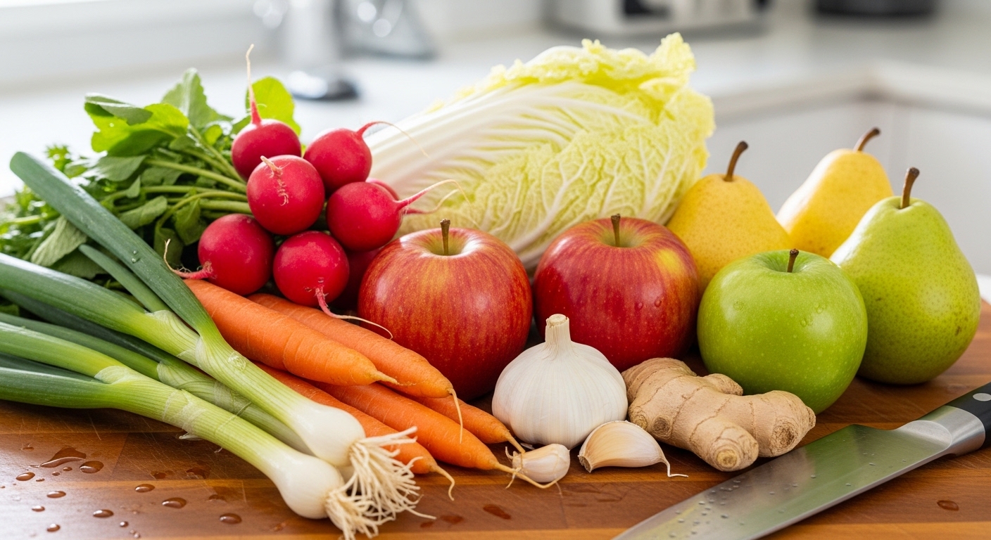 백김치 속 재료 만들기: 아삭함과 시원함 더하기