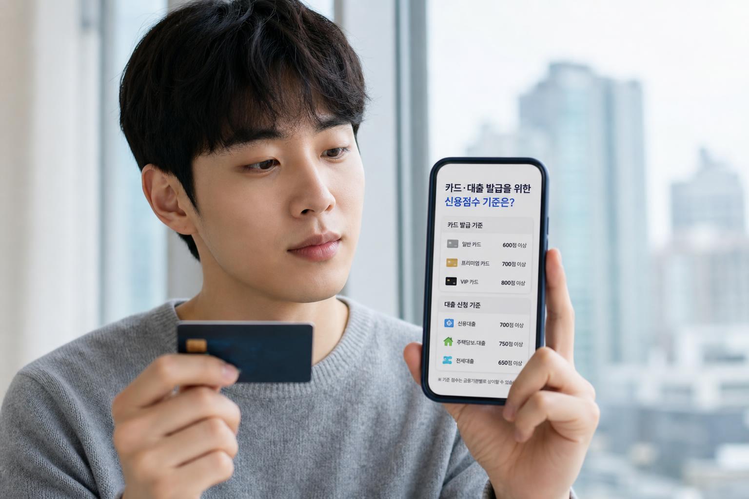 신용카드 발급과 대출, 내 점수가 몇 점이어야 할까요?
