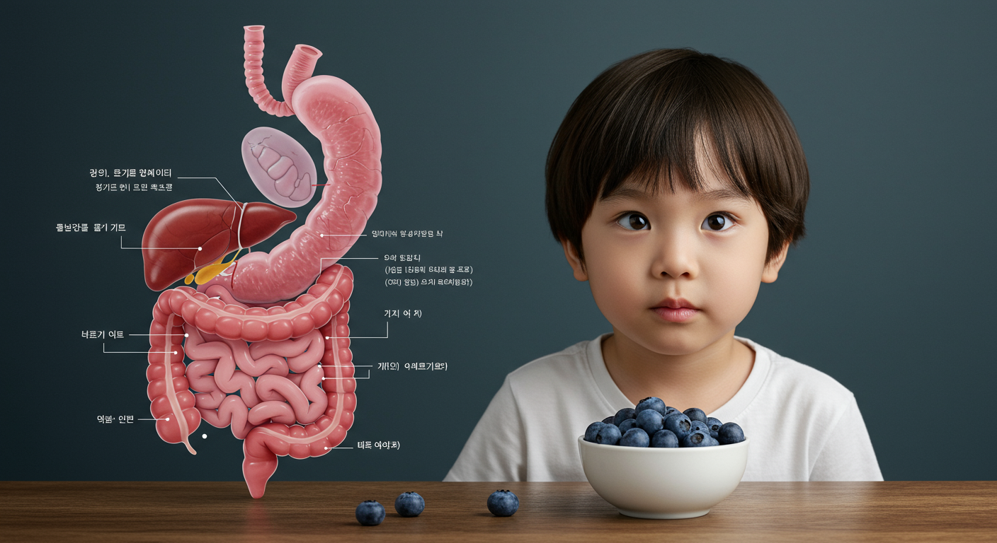 블루베리 먹고 초록색 변 왜 나올까요?