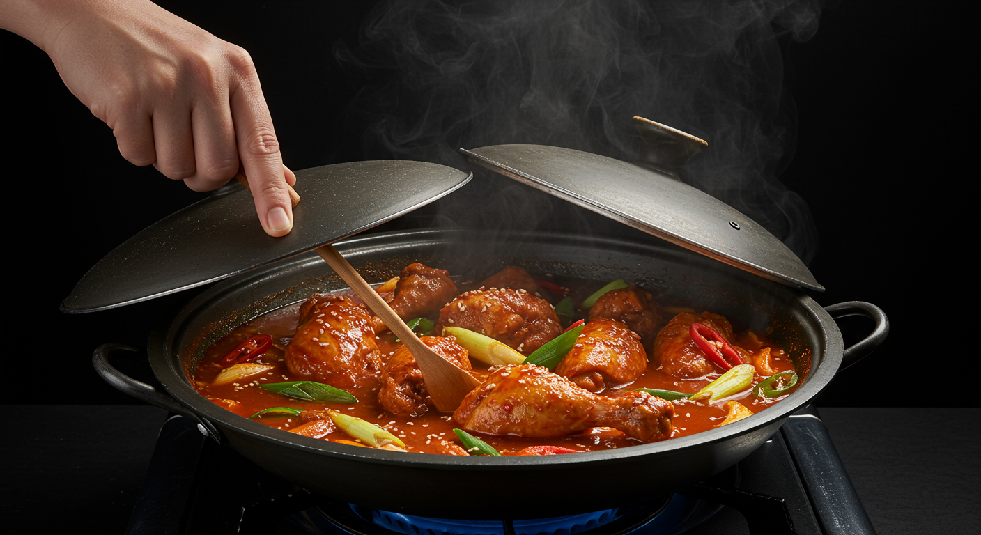 매콤한 맛의 비결은? 닭볶음탕 조리 방식과 풍미