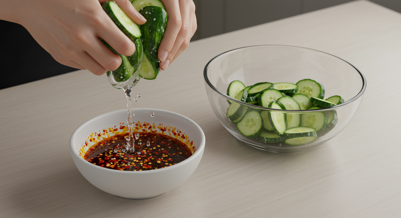 꼬들꼬들 오이 손질부터 황금 양념장까지