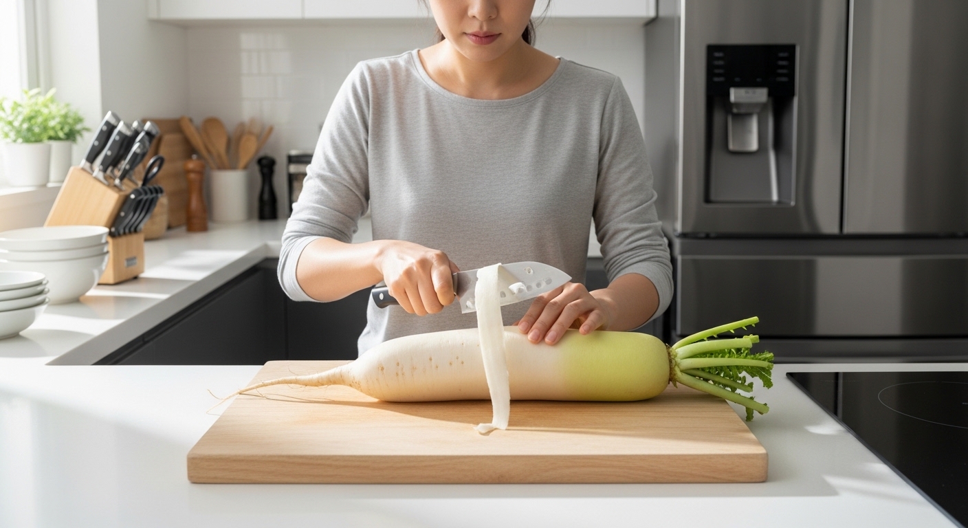 무 손질부터 절이기까지, 성공적인 동치미의 첫걸음!