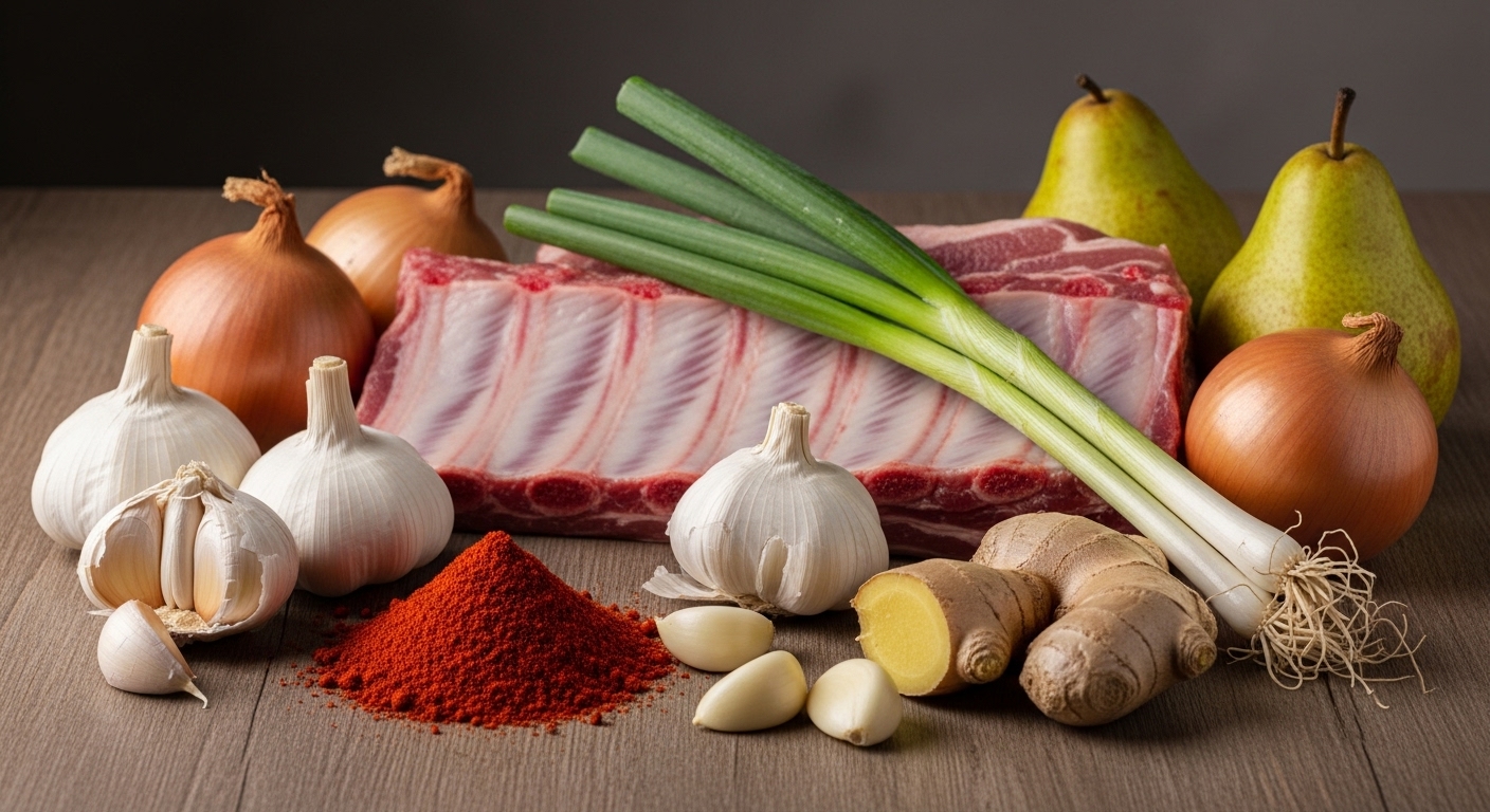 맛있는 매운돼지 갈비찜의 핵심 재료는?