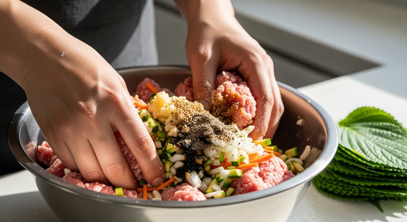 깻잎전 고기 소, 이렇게 준비해요!