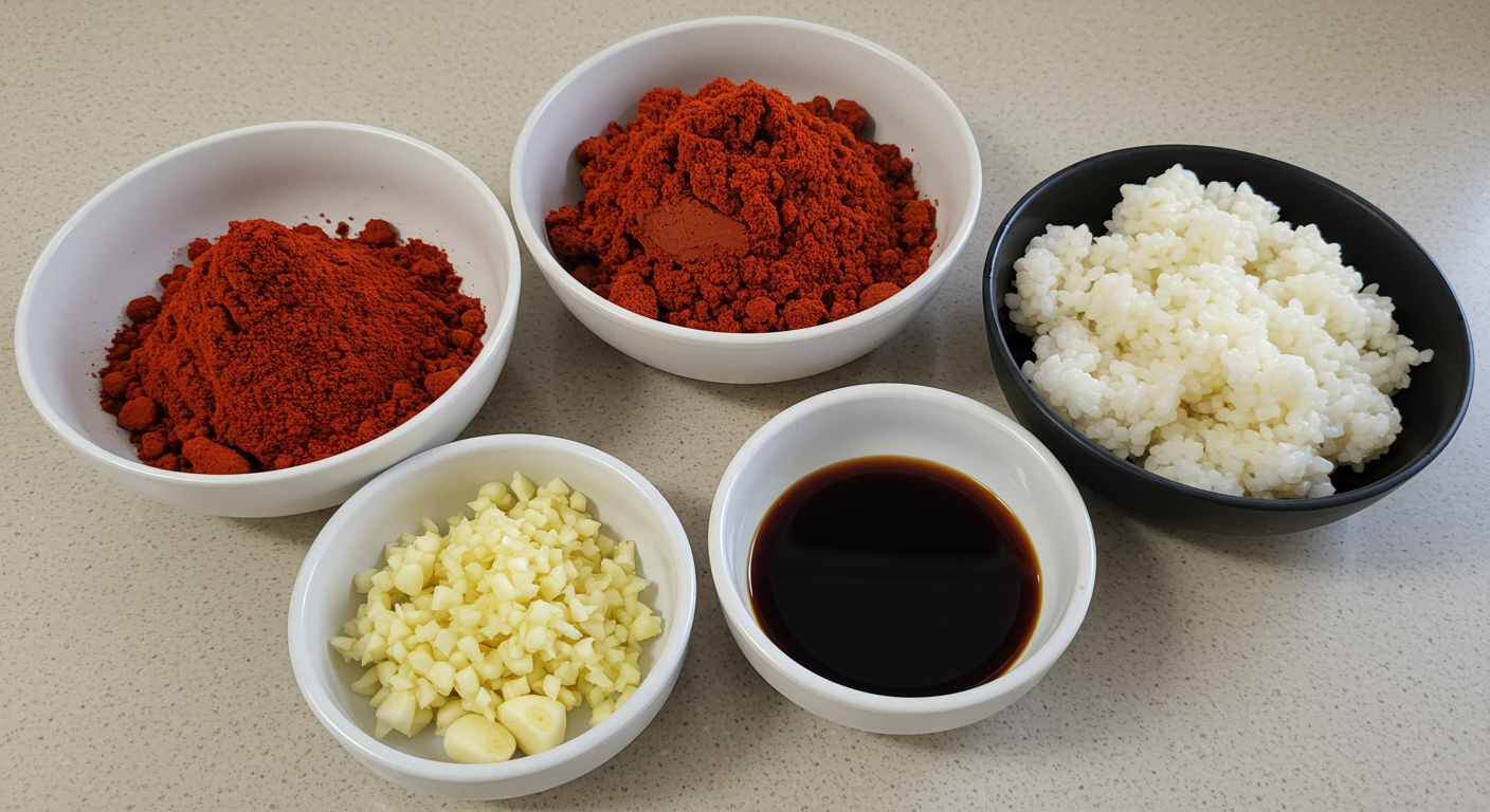 뚝딱뚝딱! 양념장 만들기와 재료 준비
