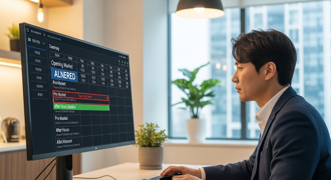 개장일 시간 외 거래 및 파생상품 시장 운영 시간 변경
