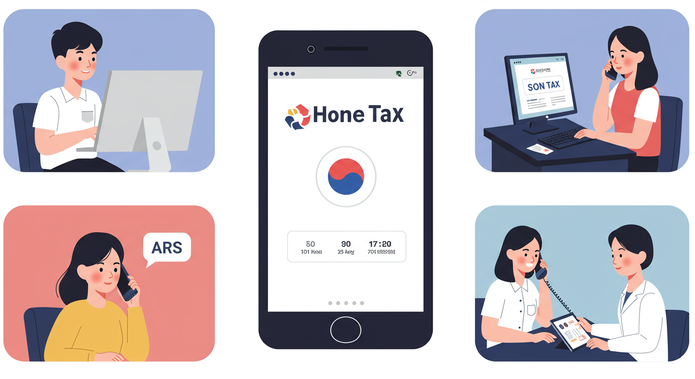 勤労奨励金申請方法 (ホームタックス、ソンテックス、ARS、訪問)