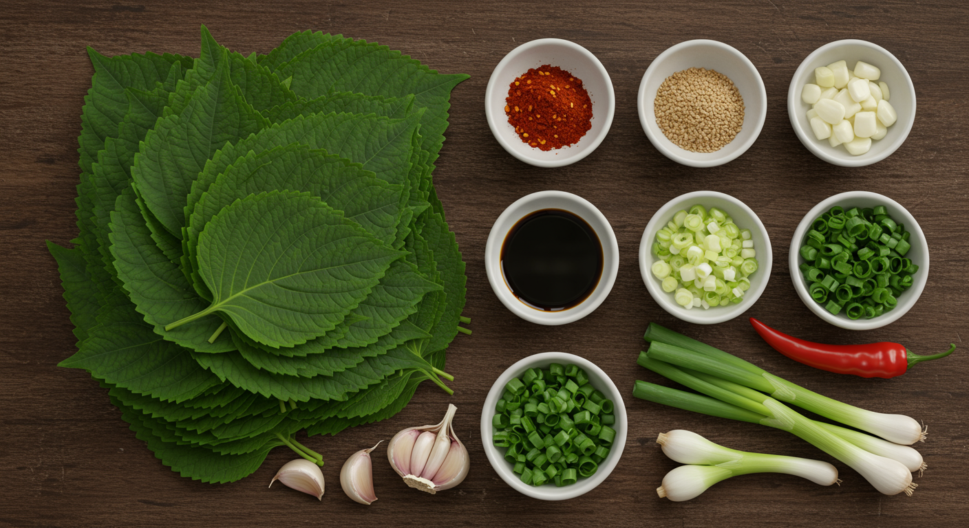 우리 집 밥상에 올릴 깻잎 양념장 재료 준비!