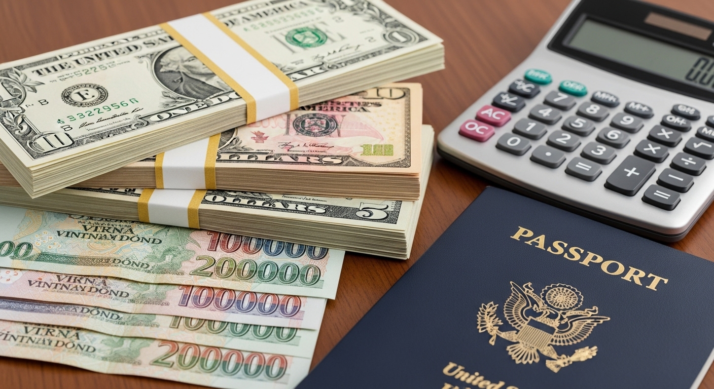 미국 달러를 베트남 동으로 바꿀 때 얼마가 될까요?