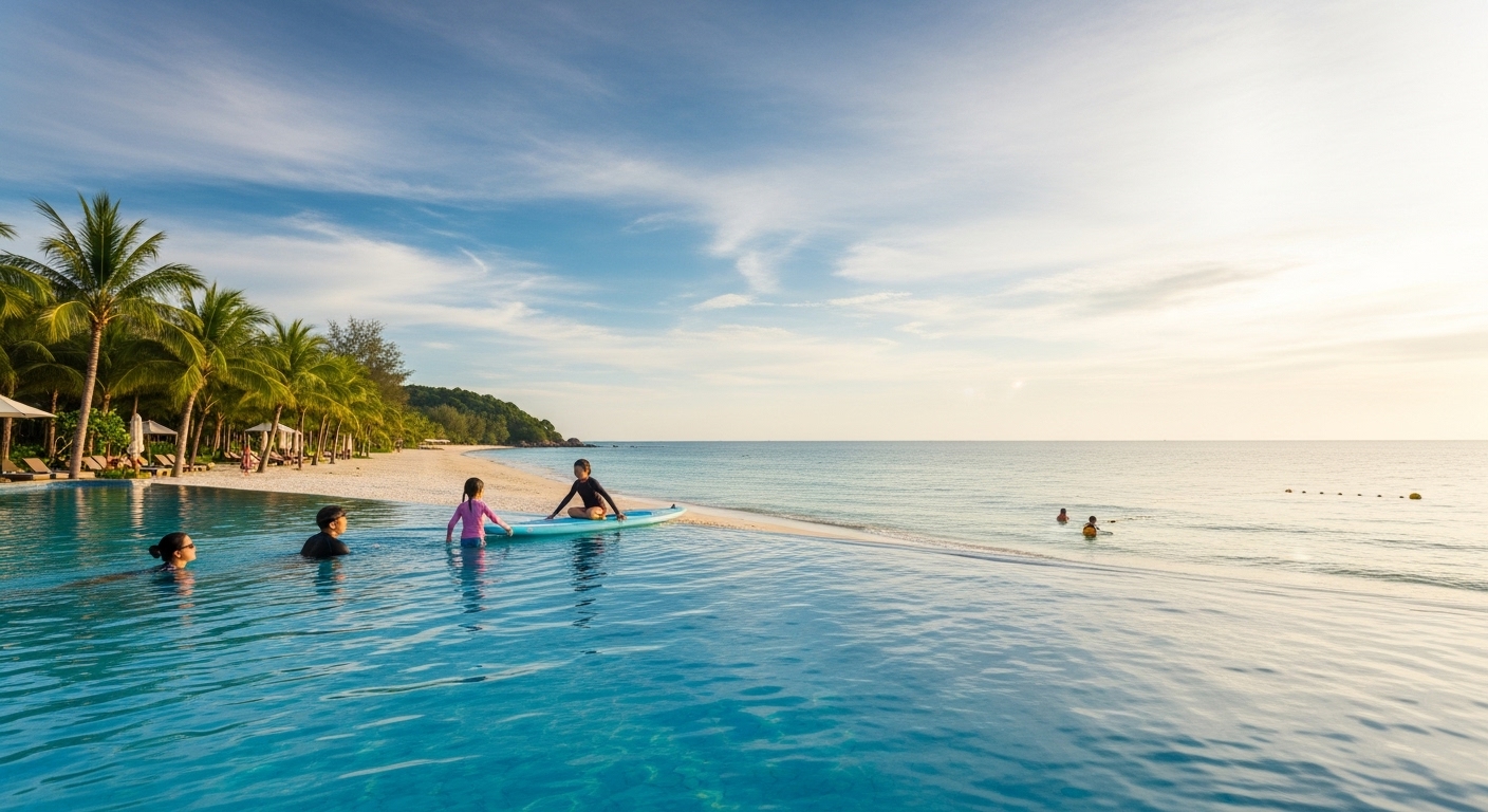 시원한 물놀이, 인피니티풀과 프라이빗 해변