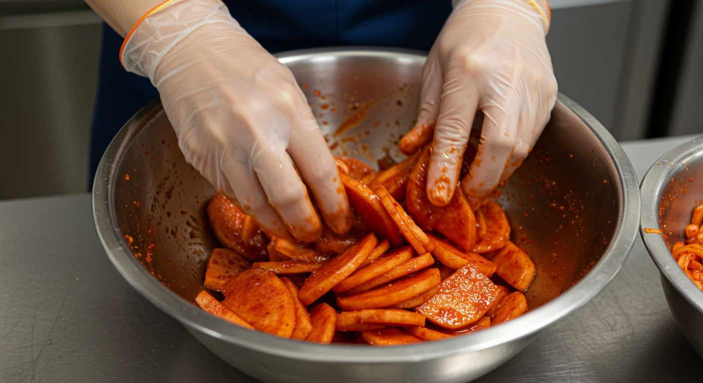 🤲 어남 무생채 버무리기, 양념 맛 스며들게 하는 비법!