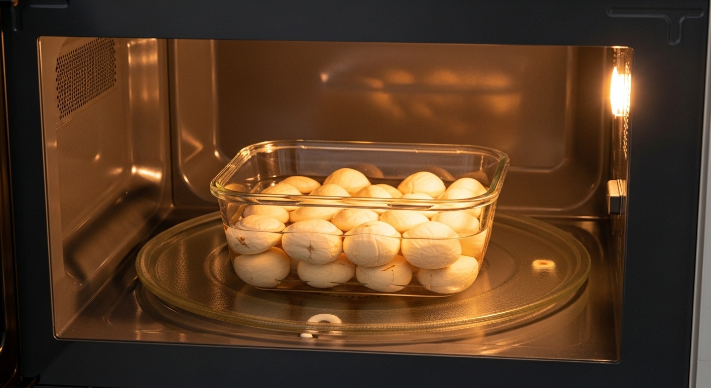 초간단! 전자레인지로 깐밤 삶는 법