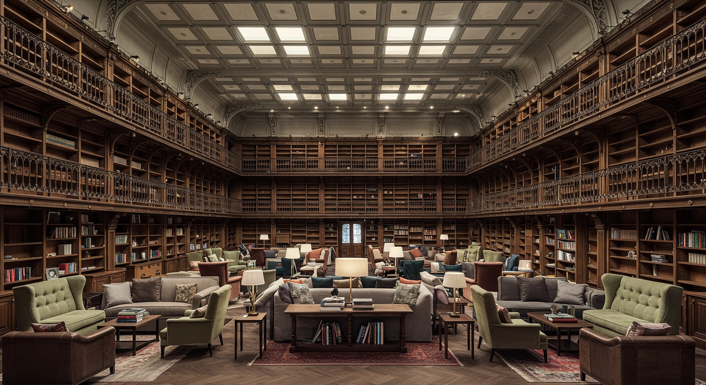 유럽 도서관 감성 로비! 포토존 명소예요