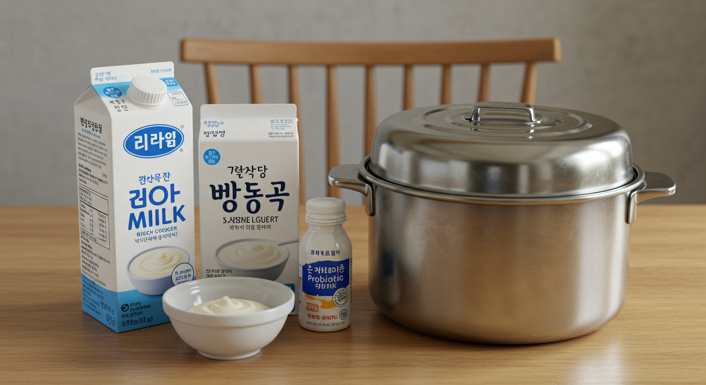 우리 집 밥솥 요플레, 어떤 재료가 필요할까요?