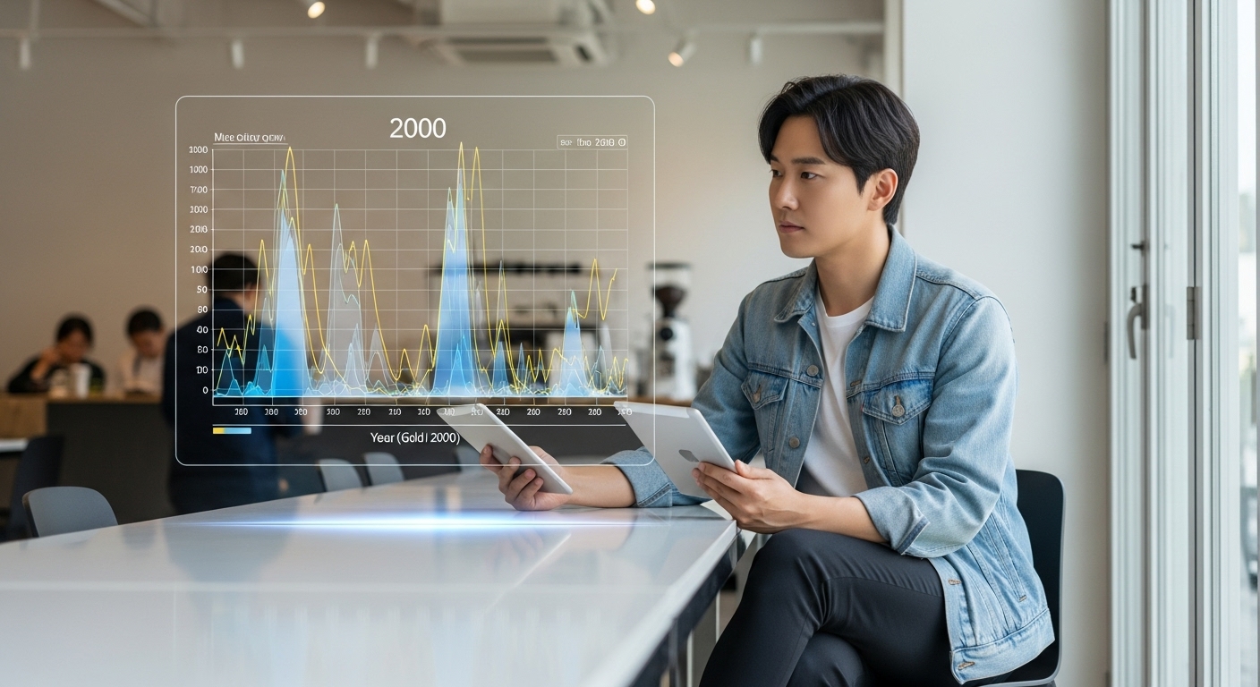 롤러코스터 같던 2000년 금값, 월별 변화 살펴보기