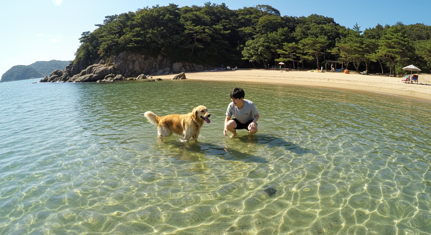 명사해수욕장, 거제 멍비치의 아름다운 위치 🌊
