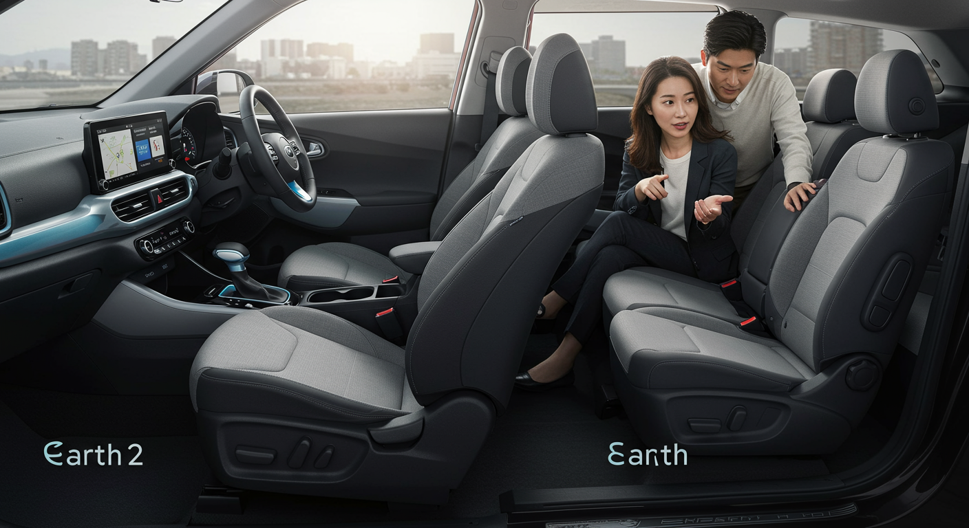 탑승자를 위한 공간, EV3 에어 어스 실내 비교