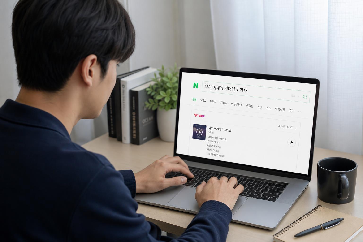텍스트로 찾기 1: 네이버 VIBE 연동 구조