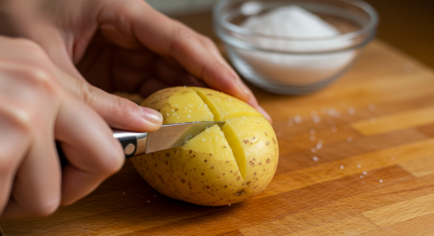 맛을 살리는 감자 칼집내기와 절임 팁 🧂