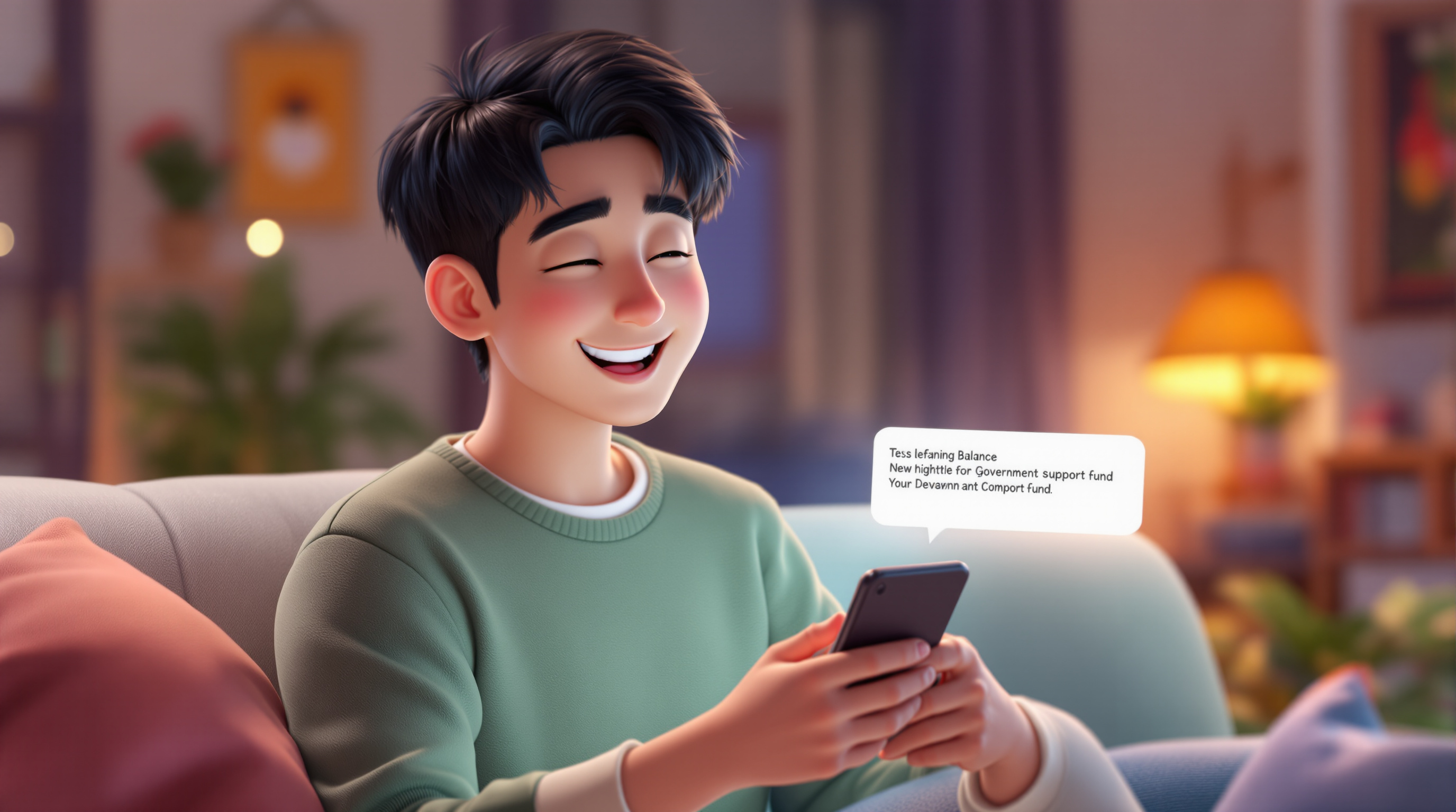 문자 알림 설정을 통한 잔액 확인 과정