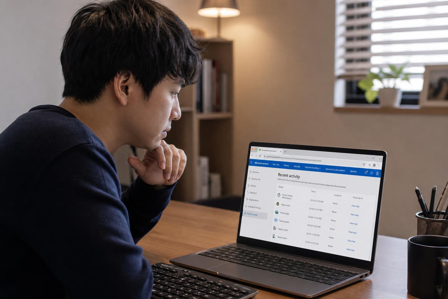 마이크로소프트 공식 경로로 계정 상태 확인하기