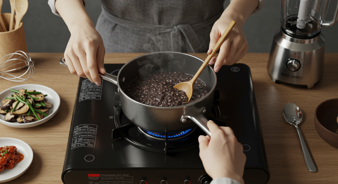 집에서 만드는 전통 흑임자죽 레시피