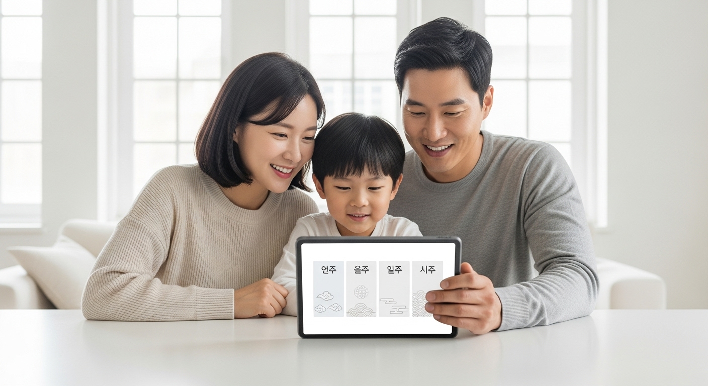 사주팔자의 네 기둥, 팔자 여덟 글자