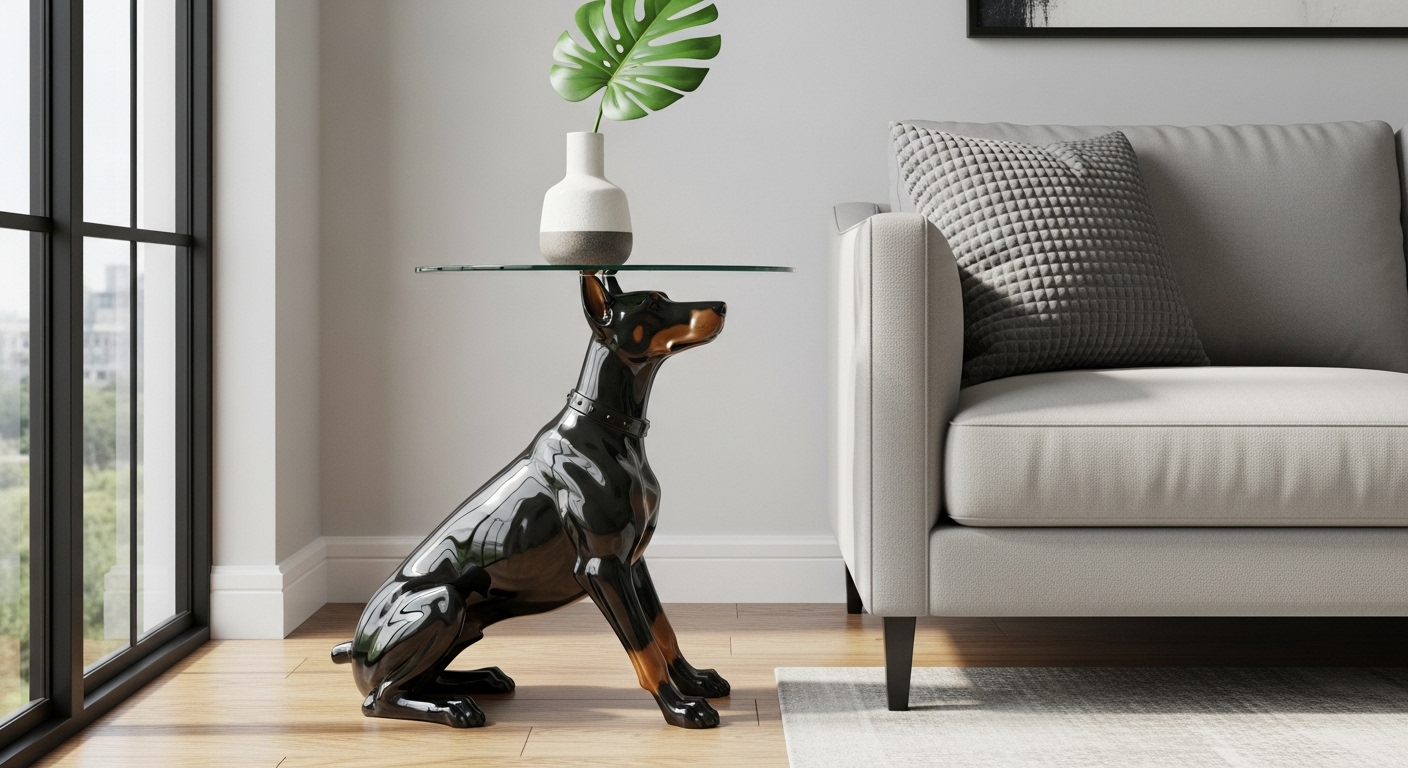 멋진 도베르만 테이블, 이렇게 생겼어요!