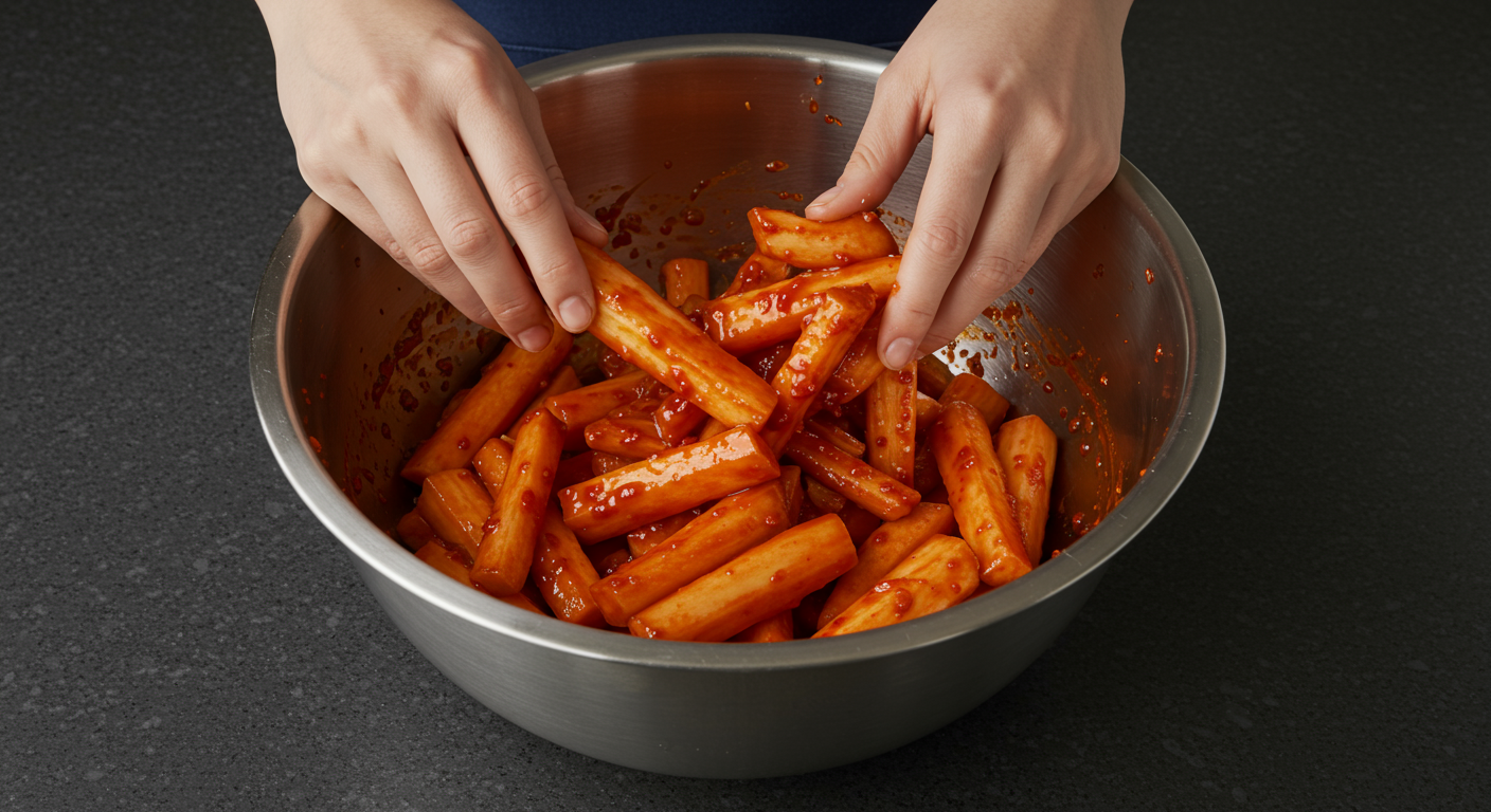 아삭한 고구마줄기김치, 이렇게 만들어요!