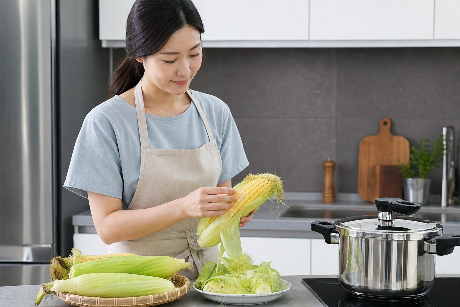 맛있는 옥수수 준비! 껍질은 얼마나 벗길까요?