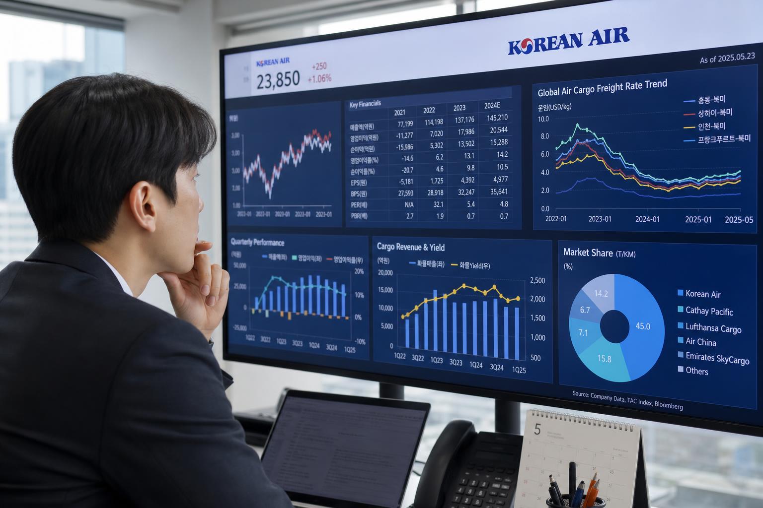 대한항공 실적과 주가에 미친 영향 (화물 운임 포함)