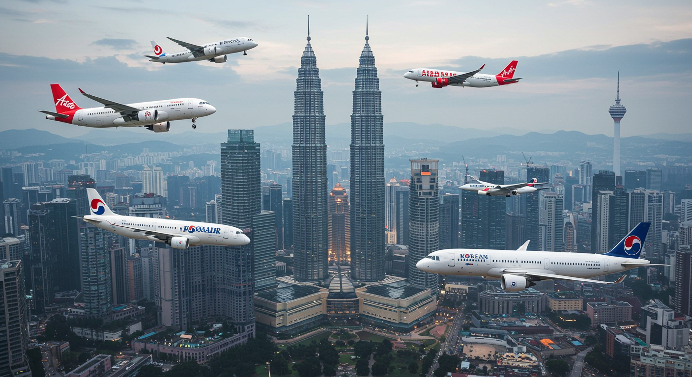 쿠알라룸푸르 가는 주요 항공사와 직항 노선