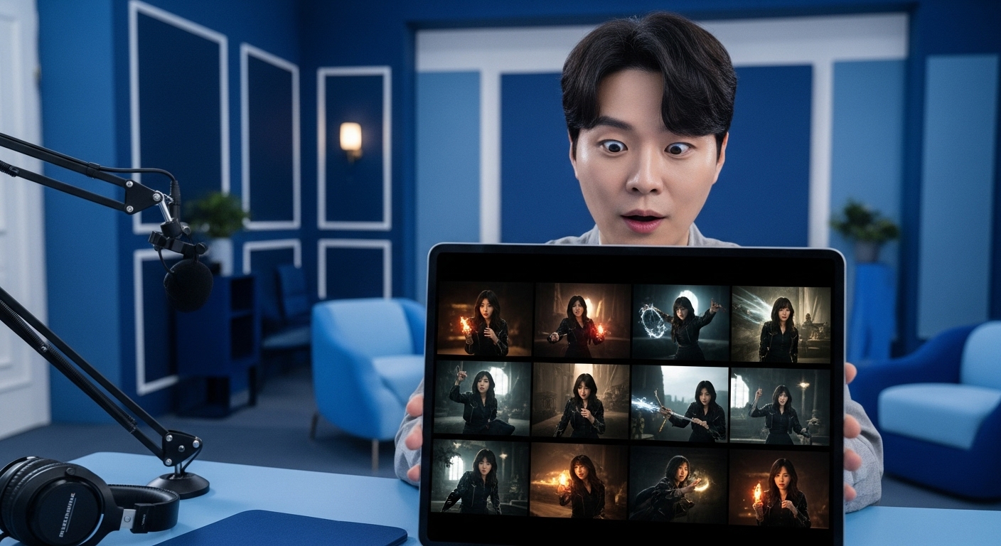 팝콘의 핵심: 8장면 자동 생성과 놀라운 일관성