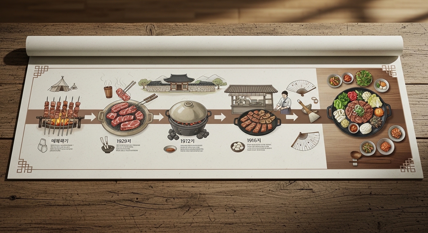 맥적부터 소불고기까지: 맛의 역사 여행