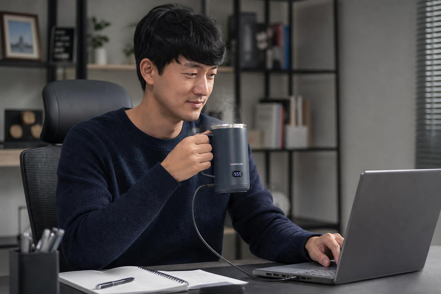 2in1 가열 텀블러: 따뜻함을 원하는 순간, 언제든지!