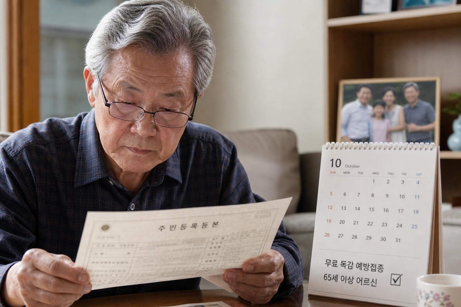 무료 접종 대상과 출생일 기준