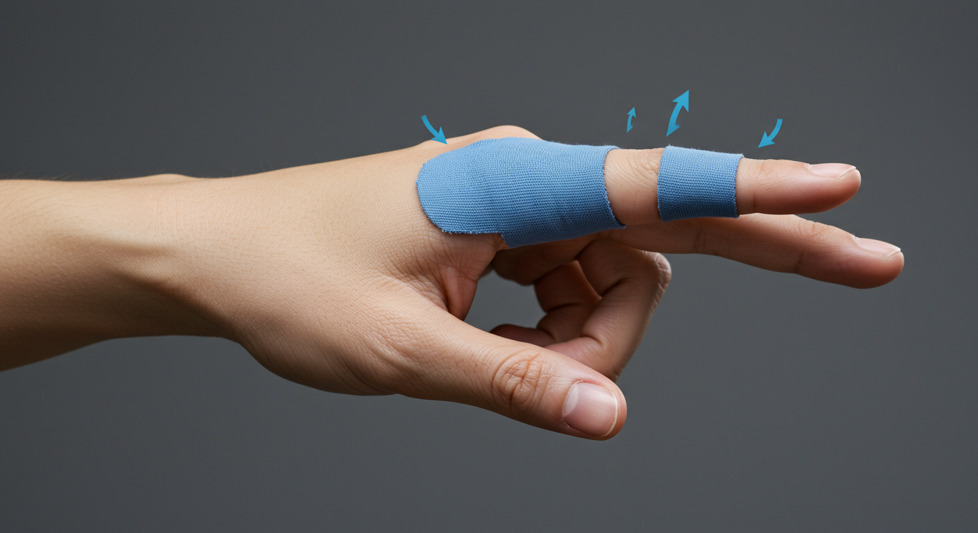 손가락 테이핑, 어떤 원리로 통증을 줄여줄까요?