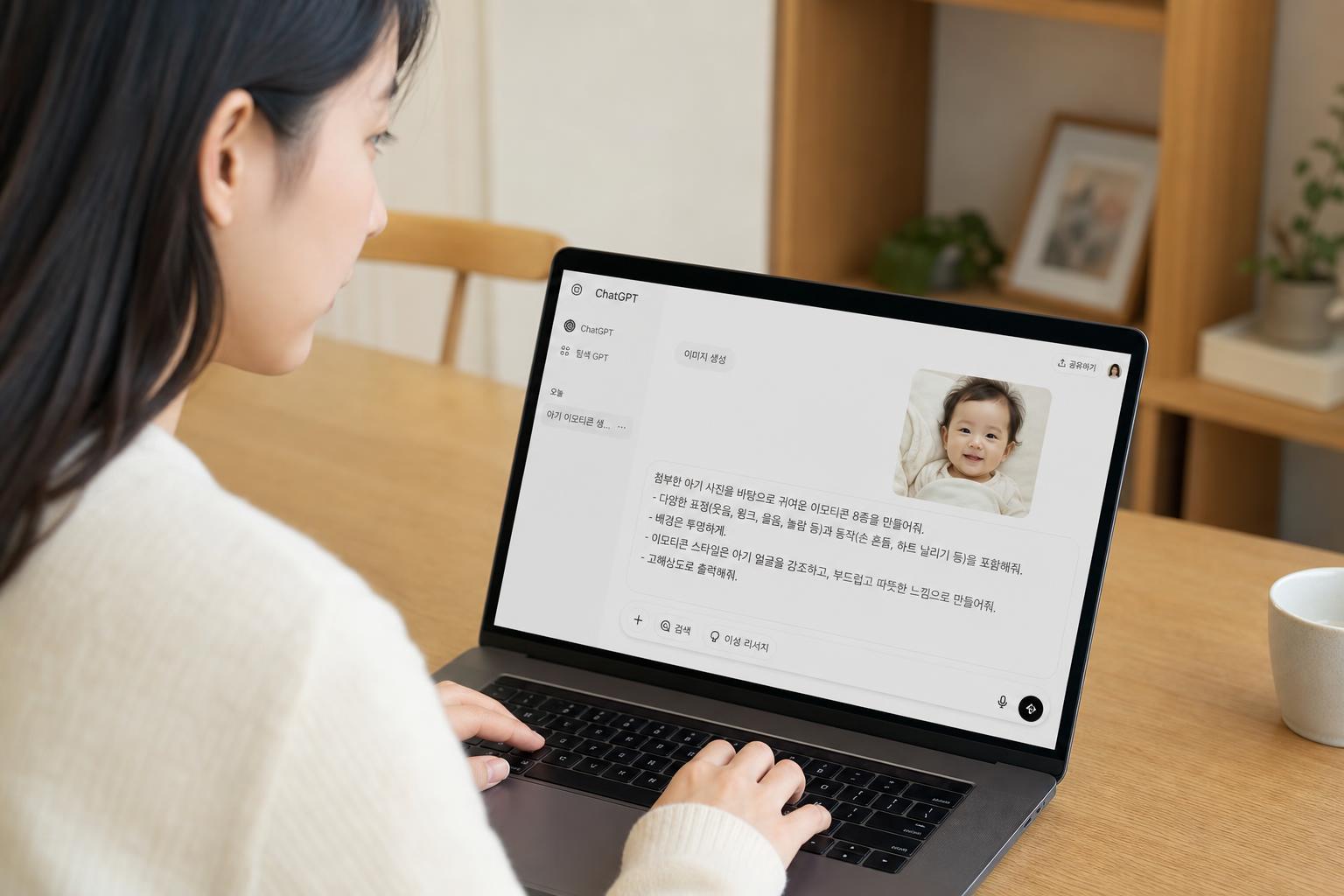 아기 이모티콘, 프롬프트 어떻게 만들면 좋을까요?