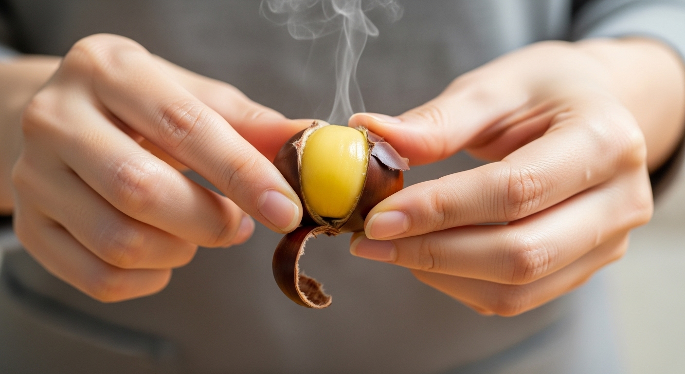 삶은 밤 껍질 쉽게 벗기는 꿀팁