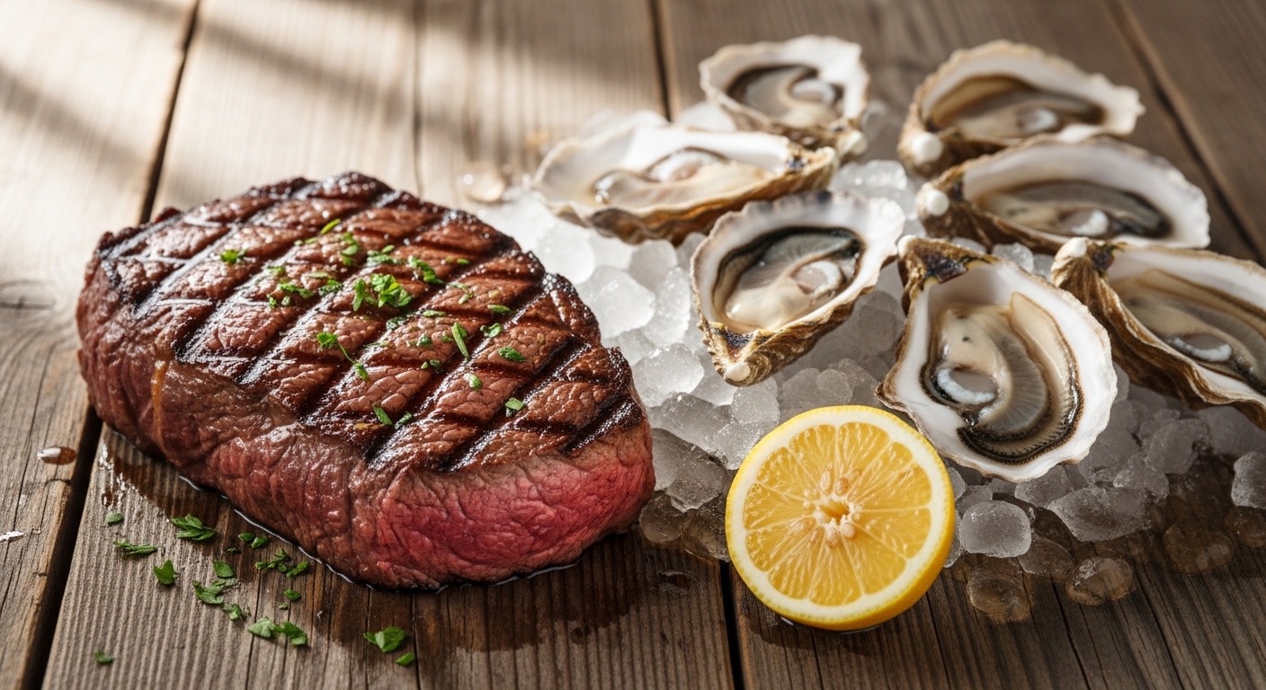 맛있게 즐기는 동물성 철분: 소고기와 굴