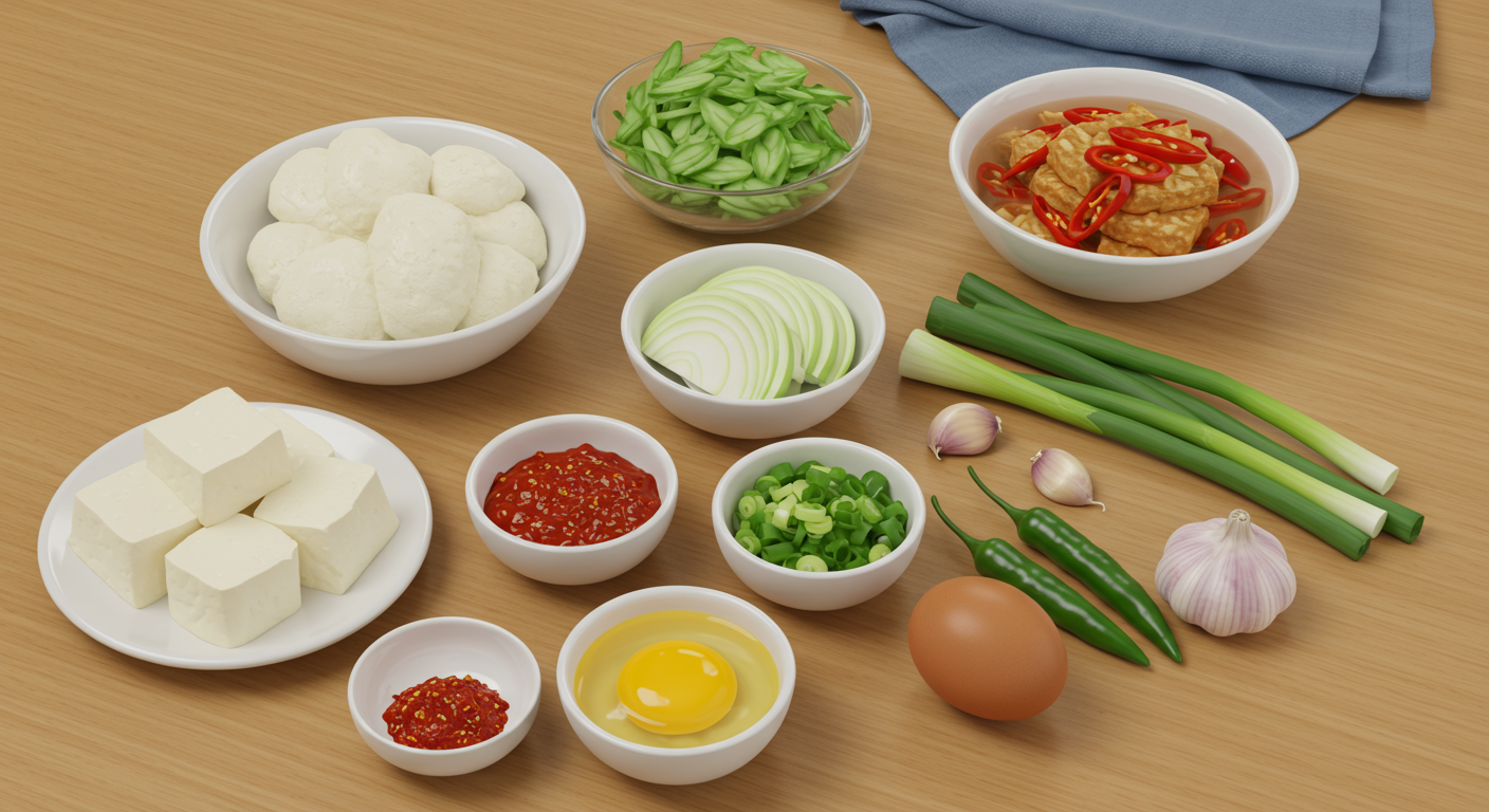 우리 집 식탁을 위한 순두부찌개 기본 재료 준비!