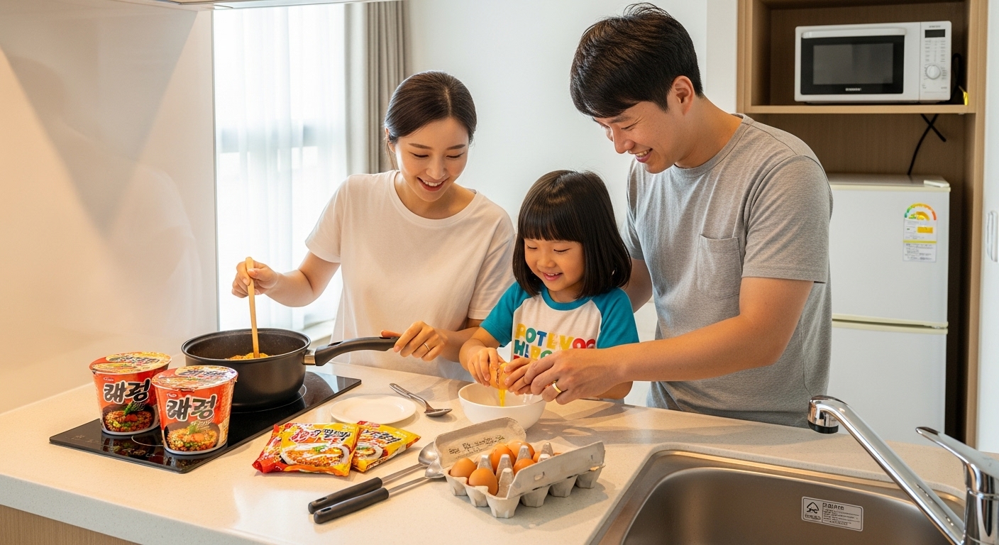 패밀리 객실 취사 시설, 이렇게 활용하세요!