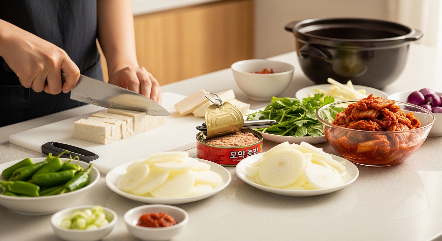 맛있는 참치김치찌개, 필요한 재료부터 살펴봐요!