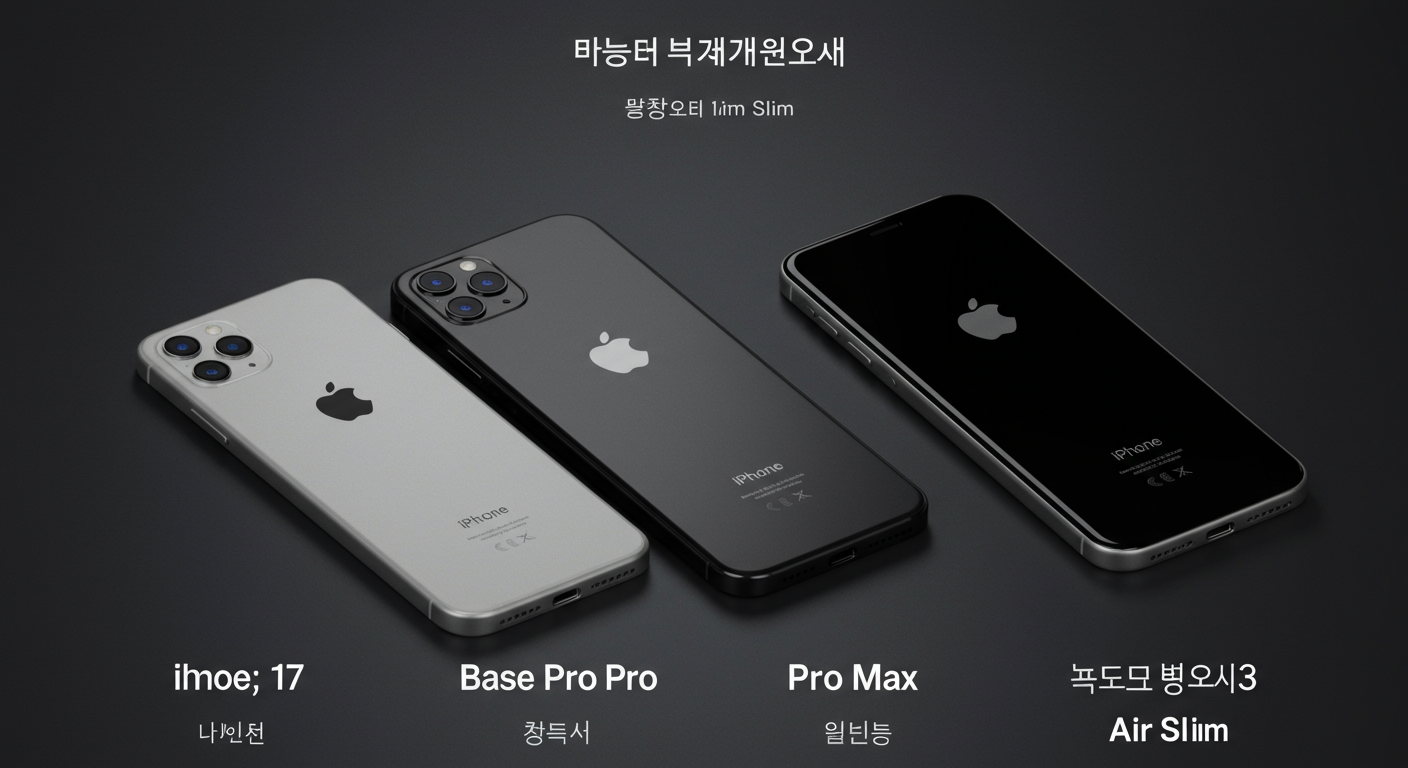 아이폰 17, 어떤 멋진 모델들로 나올까요?