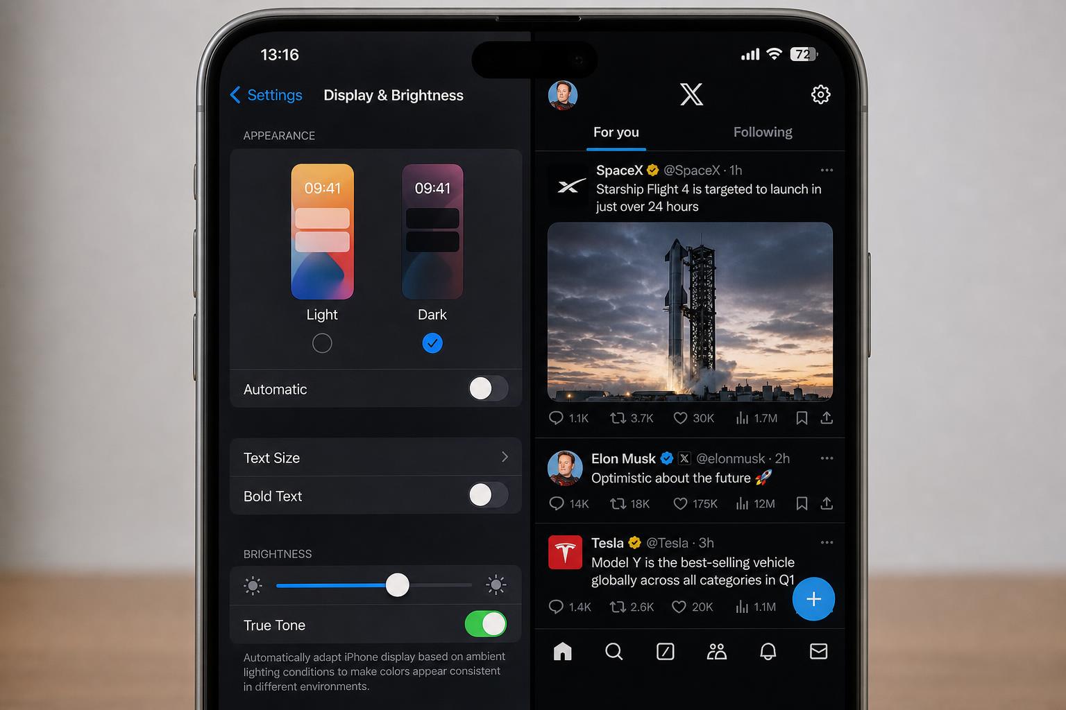 iOS 시스템 다크모드와 X 앱의 연동 이해하기