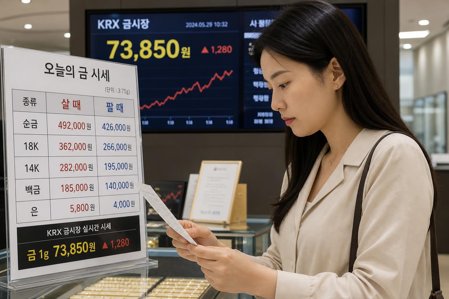 국내 14K 금시세 구조: ‘살 때’와 ‘팔 때’, 1돈·그램 기준